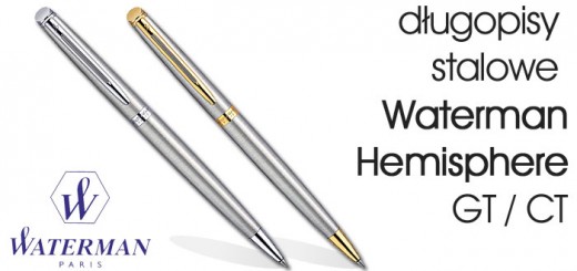 długopisy Waterman Hemisphere stalowe